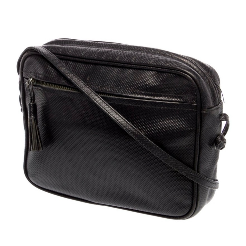 vintage Bottega Veneta Black Leather Marco Polo Bag